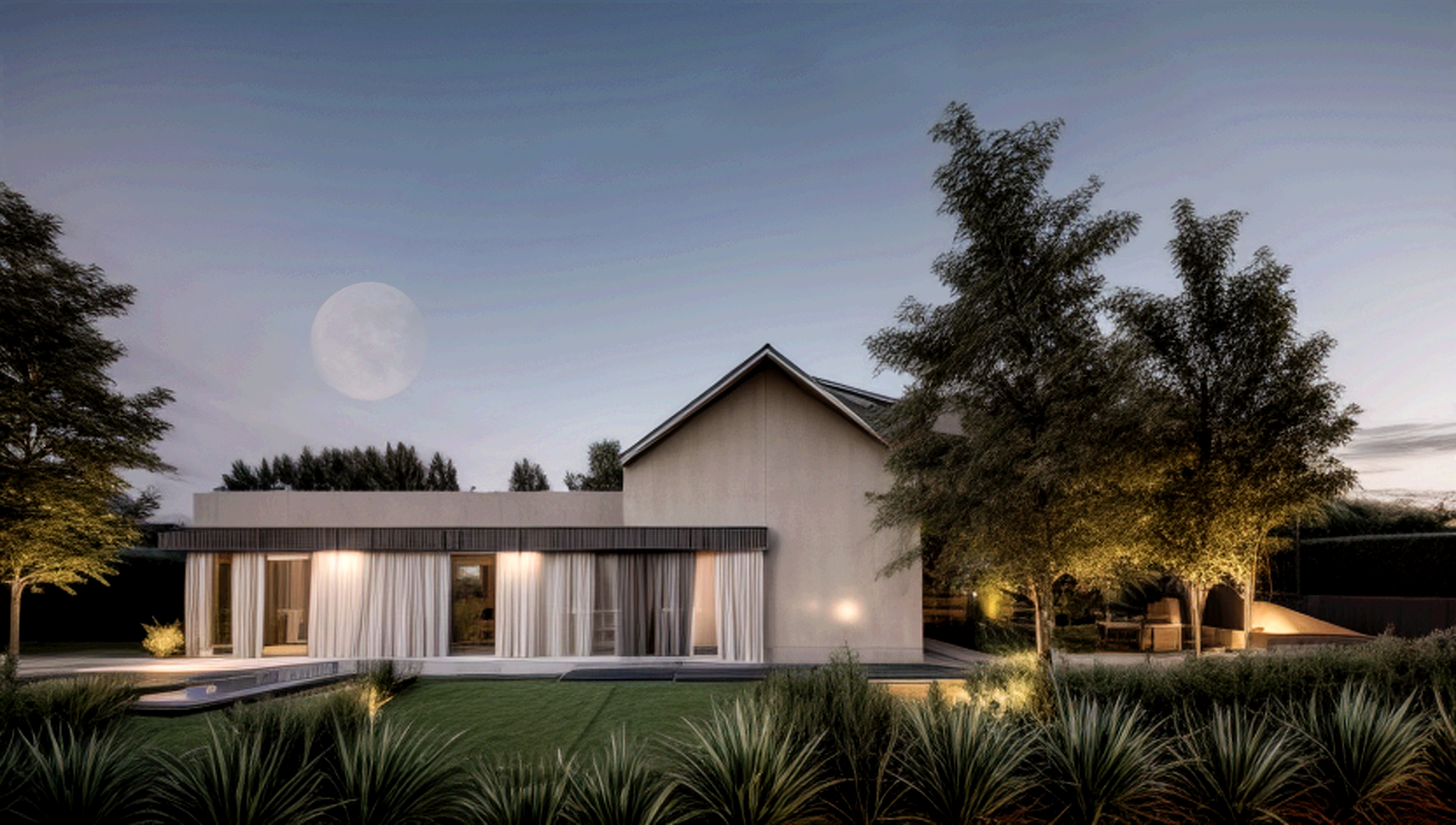 Extension avec espace wellness à Grâce-Hollogne en été