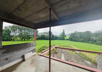Avancement du chantier de villa zéro énergie à Blegny