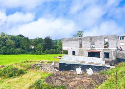 Avancement du chantier de villa zéro énergie à Blegny