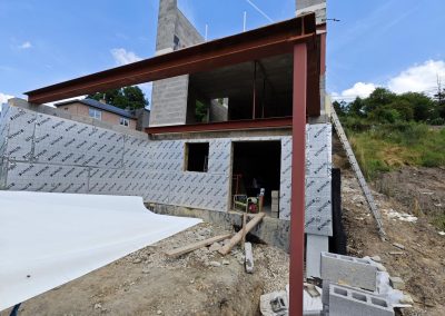 Avancement du chantier de villa zéro énergie à Blegny