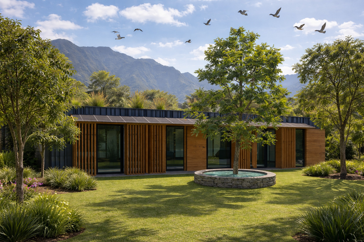 Construction d'une habitation bioclimatique en Colombie_