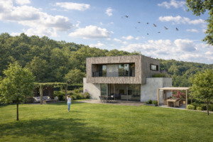 Maison zéro énergie en ossature bois à Flémalle