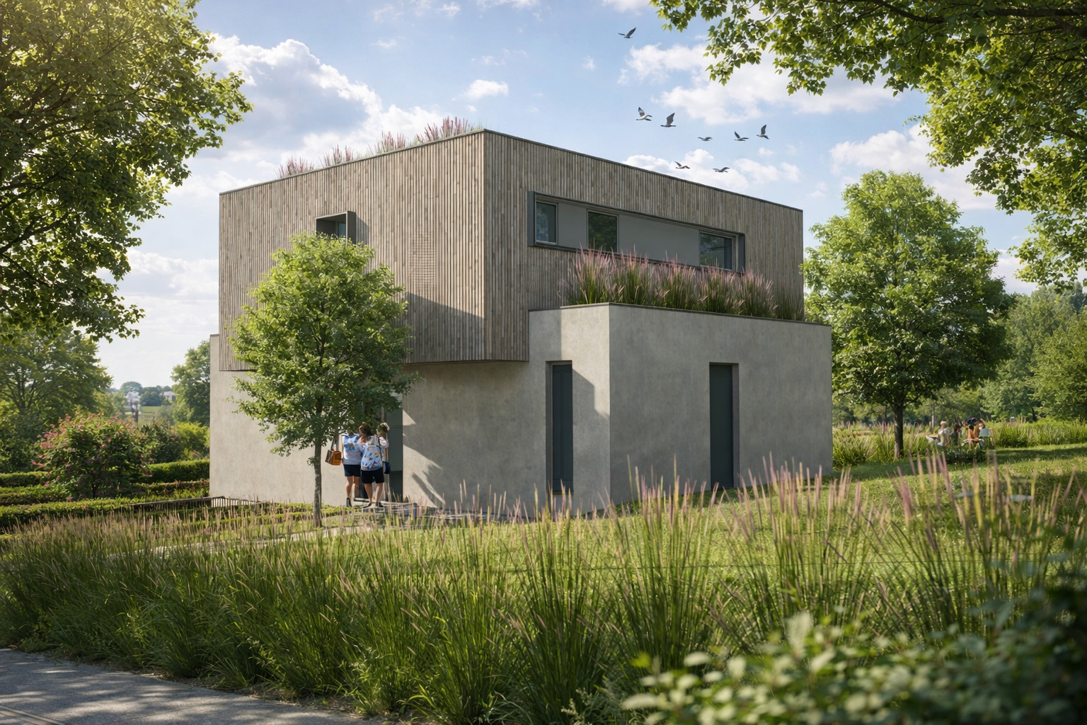 Maison zéro énergie en ossature bois à Flémalle
