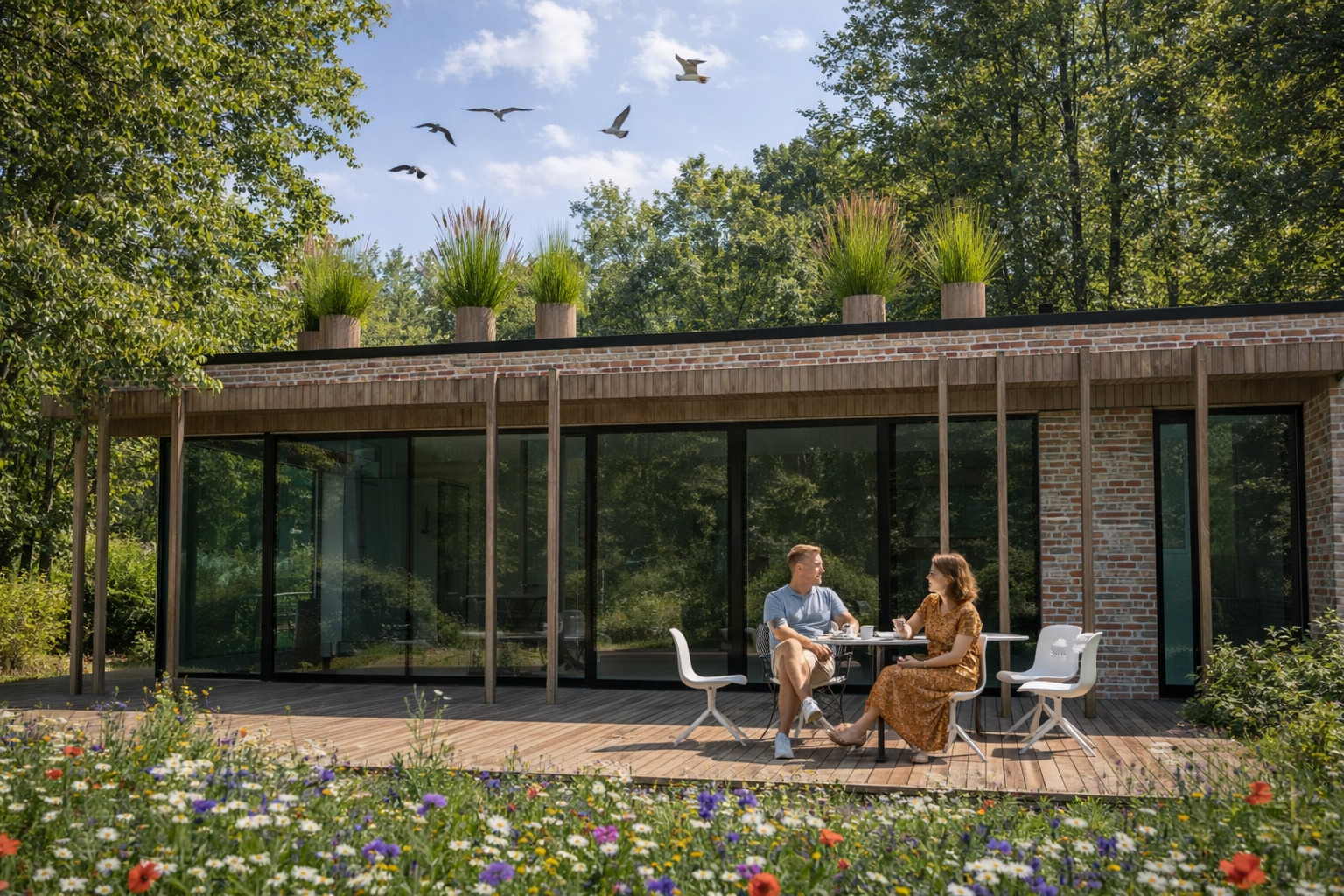 Transformation d'une buvette en habitation écologique zéro énergie